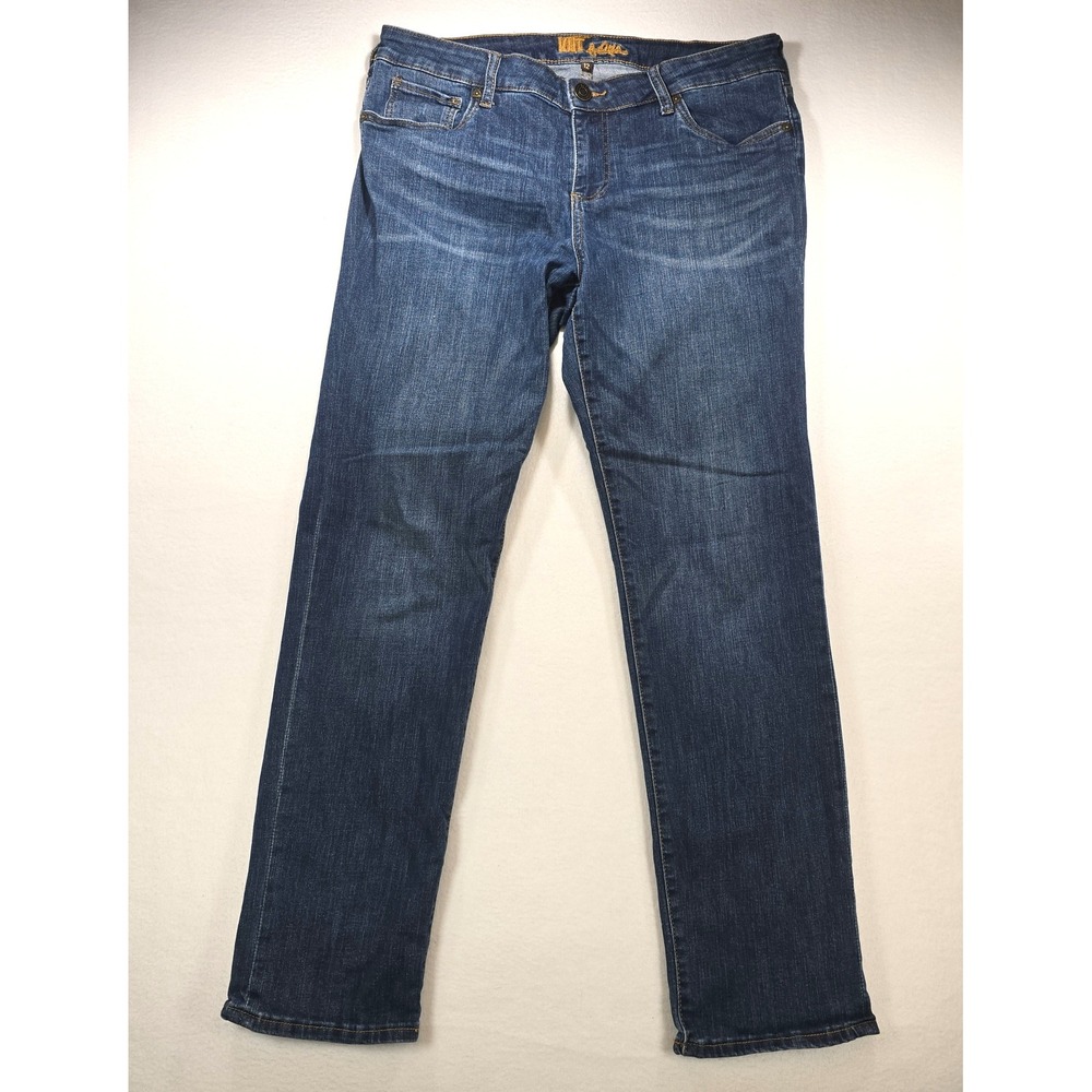 Kut from the Kloth Womens Straight Leg Dark Wash Denim Jeans Size 12
